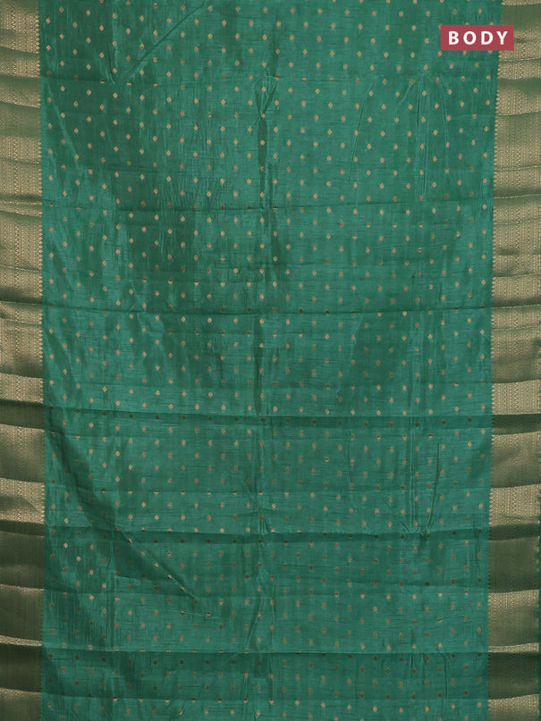 Semi raw silk saree pastel green with allover zari woven 1000 buttas and zari woven border