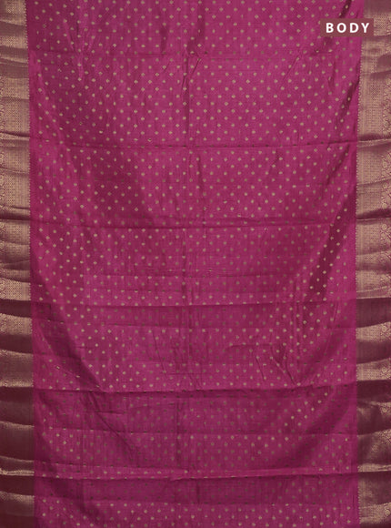 Semi raw silk saree pink with allover zari woven 1000 buttas and zari woven border