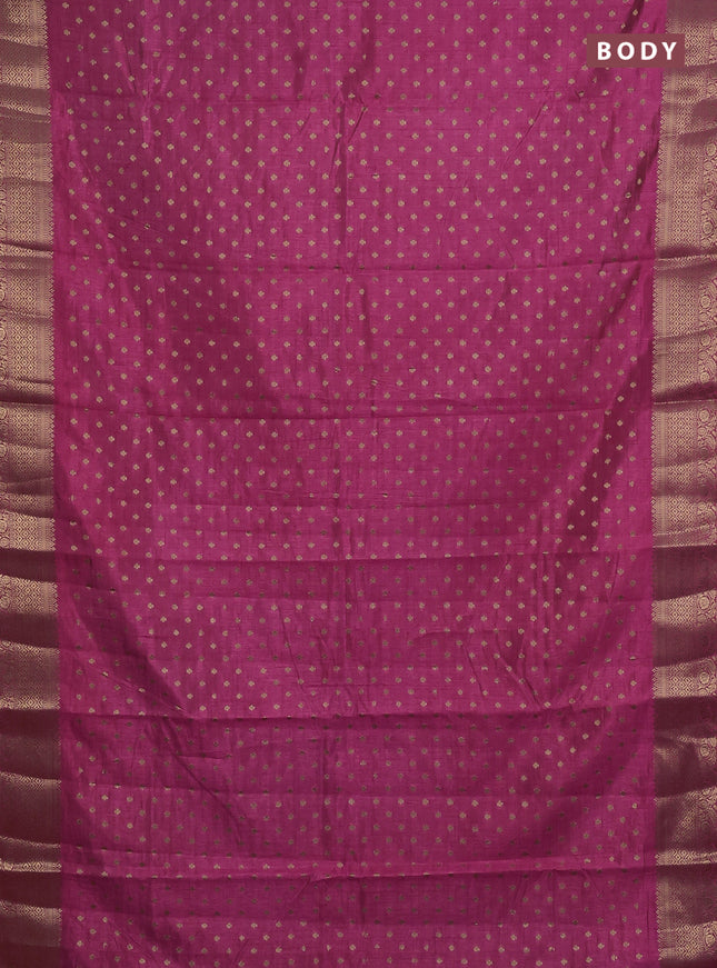 Semi raw silk saree pink with allover zari woven 1000 buttas and zari woven border