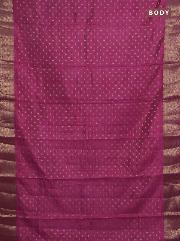 Semi raw silk saree pink with allover zari woven 1000 buttas and zari woven border