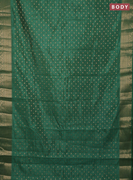 Semi raw silk saree pastel green with allover zari woven 1000 buttas and zari woven border