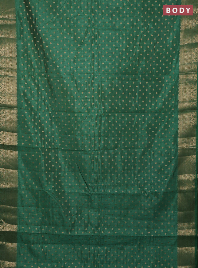 Semi raw silk saree pastel green with allover zari woven 1000 buttas and zari woven border