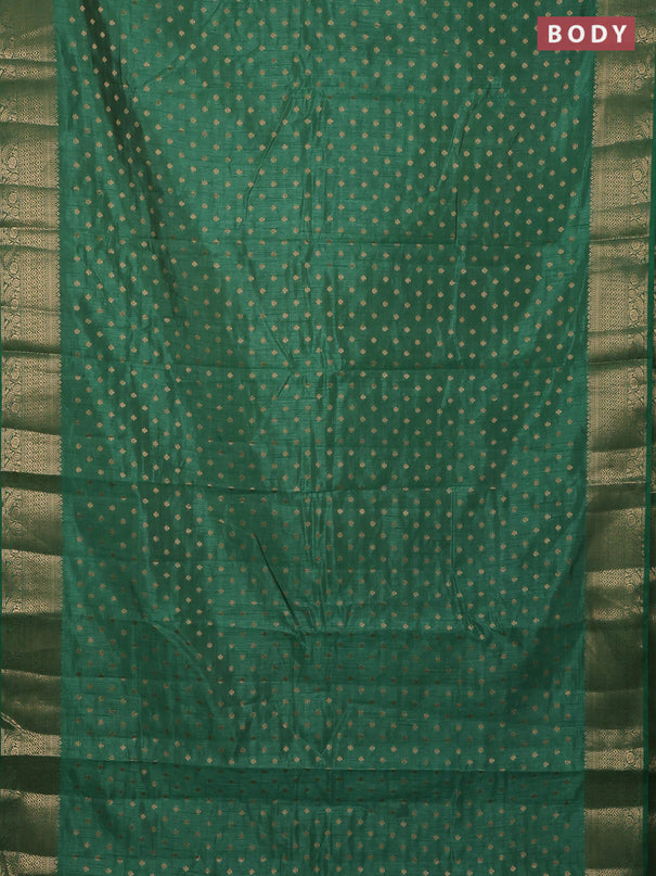 Semi raw silk saree pastel green with allover zari woven 1000 buttas and zari woven border