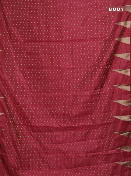 Semi raw silk saree pink with allover zari woven 1000 buttas and zari woven border