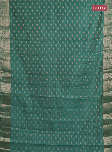 Semi raw silk saree light green with allover zari woven 1000 buttas and zari woven border