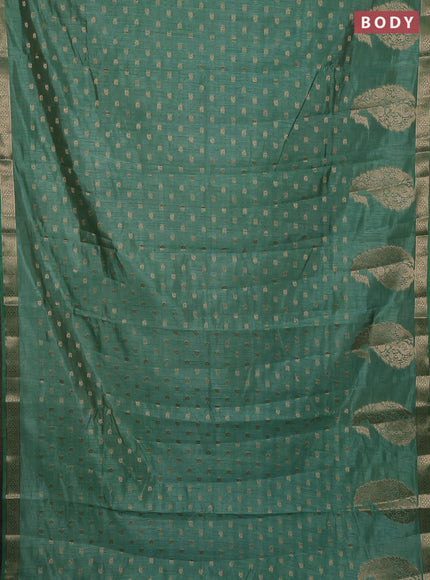 Semi raw silk saree pastel green with allover zari woven 1000 buttas and zari woven border
