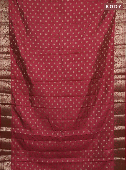 Semi raw silk saree pink with allover zari woven 1000 buttas and zari woven border