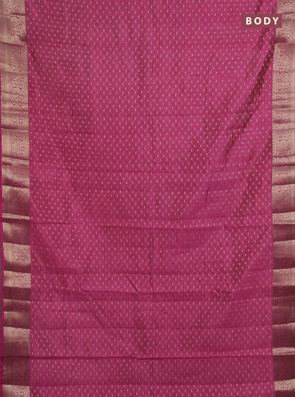 Semi raw silk saree pink with allover zari woven 1000 buttas and zari woven border