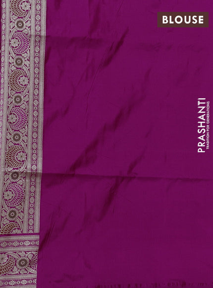 Banarasi uppada silk saree magenta pink with allover zari woven butta weaves and zari woven border