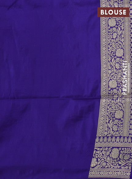 Banarasi uppada silk saree multi colour and blue with allover rangkat weaves and zari woven border