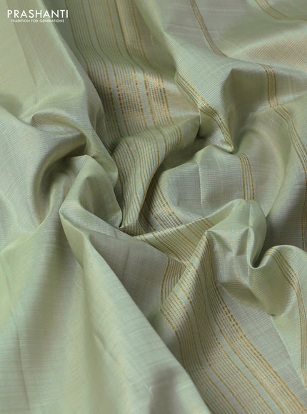 Pure kanchipuram silk saree pista green and maroon with allover vairosi pattern and zari woven border