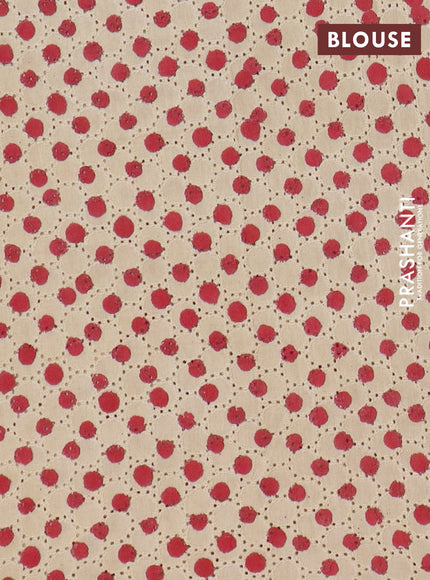 Semi chanderi saree maroon and beige with plain body and zari woven border