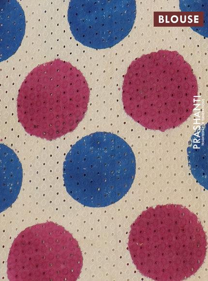 Semi chanderi saree mauve pink and beige blue with plain body and zari woven border