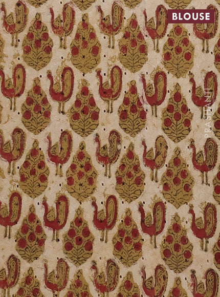 Semi chanderi saree sandal and sandal with plain body and zari woven border