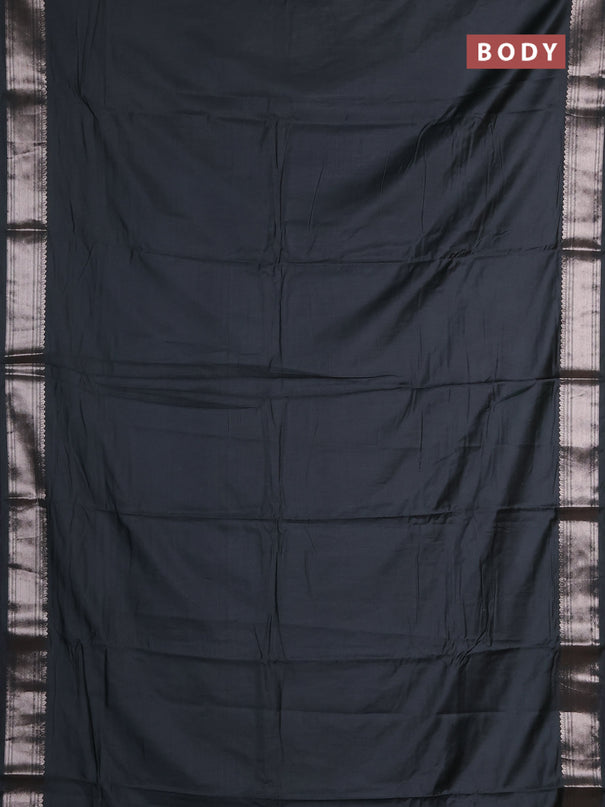 Semi chanderi saree green and light green with plain body and zari woven border