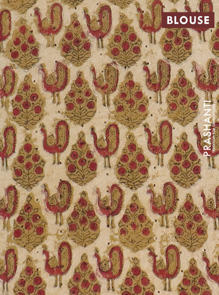 Semi chanderi saree wine shade and beige with plain body and zari woven border
