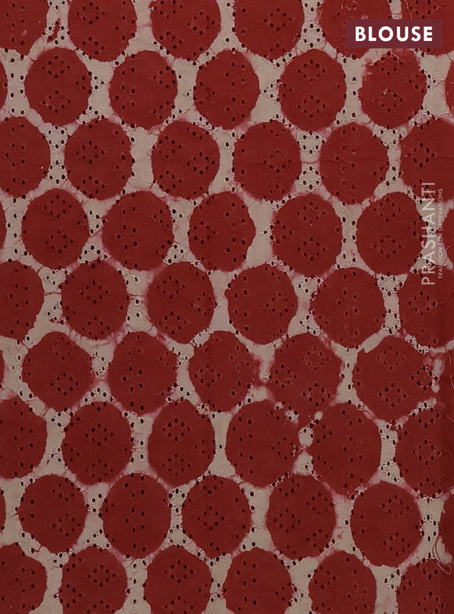 Semi chanderi saree rust shade with plain body and zari woven border