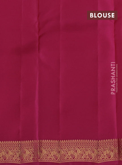Kanchipuram silk saree light pink and pink with zari woven buttas and zari woven border
