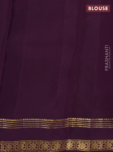 Kanchipuram silk saree dual shade of dark peach and wine shade with zari woven buttas and rettapet zari woven border