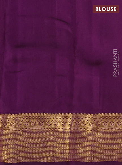 Kanchipuram silk saree lavender and purple with zari woven buttas and zari woven border