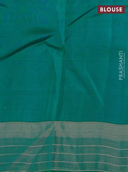 Kanchipuram silk saree lime yellow and teal green with allover zari weaves and rich zari woven border