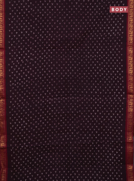 Sungudi cotton saree wine shade and deep maroon with allover batik prints and zari woven border