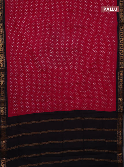 Sungudi cotton saree pink and coffee brown with allover batik prints and zari woven border