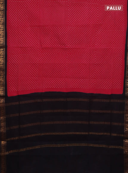 Sungudi cotton saree pink and coffee brown with allover butta prints and zari woven border