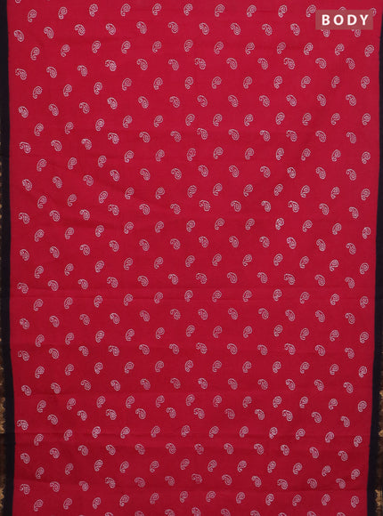 Sungudi cotton saree pink and black with allover pasisly butta prints and zari woven border