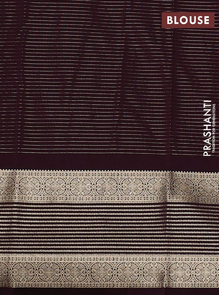 Semi kanchipuram silk saree light pink and wine shade with allover zari weaves & buttas and zari woven border