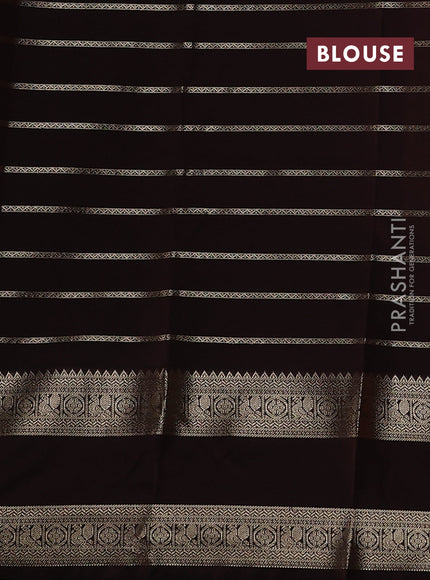 Semi kanchipuram silk saree rustic orange and coffee brown with allover zari weaves & buttas and rettapet zari woven korvai border