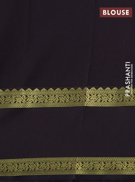 Semi kanchipuram silk saree red and deep coffee brown with allover zari weaves & buttas and rettapet zari woven border