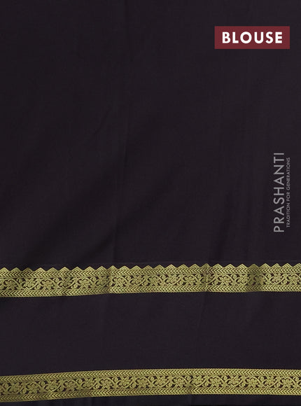 Semi kanchipuram silk saree rustic orange and deep coffee brown with allover zari weaves & buttas and rettapet zari woven border