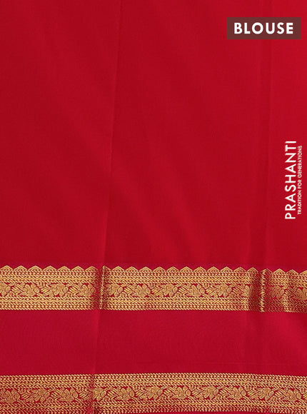 Semi kanchipuram silk saree pista green and pink with allover zari checks & buttas and rettapet zari woven korvai border