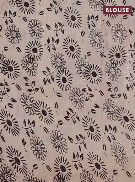 Kalamkari cotton saree violet and pink with allover prints and pichwai border