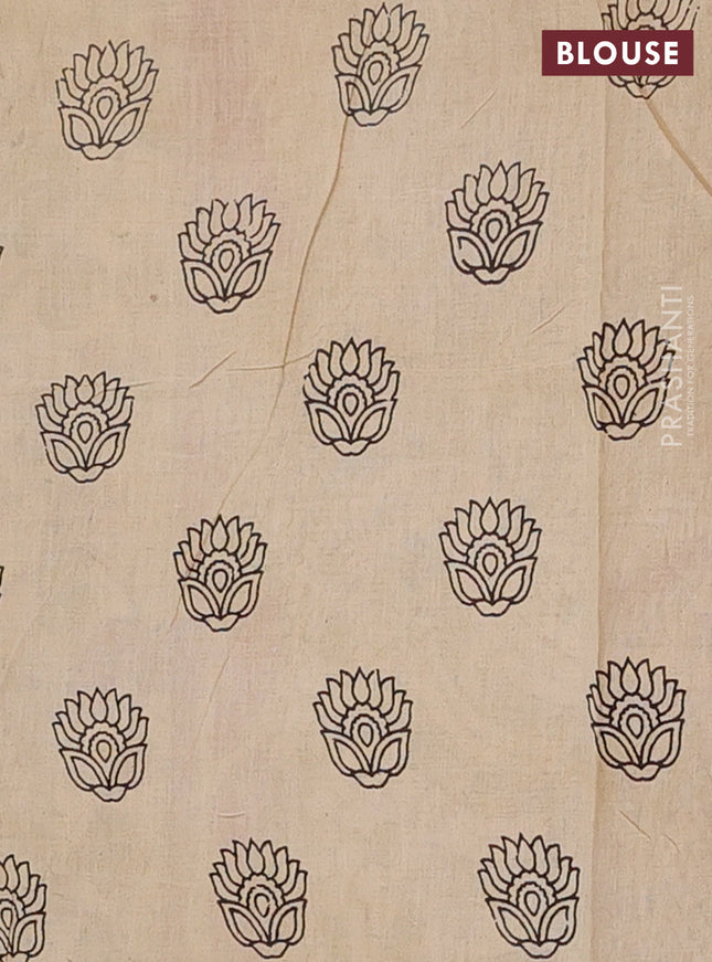 Kalamkari cotton saree mehendi green and pink with allover prints and printed border