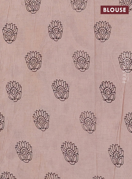 Kalamkari cotton saree maroon and yellow with allover prints and printed border