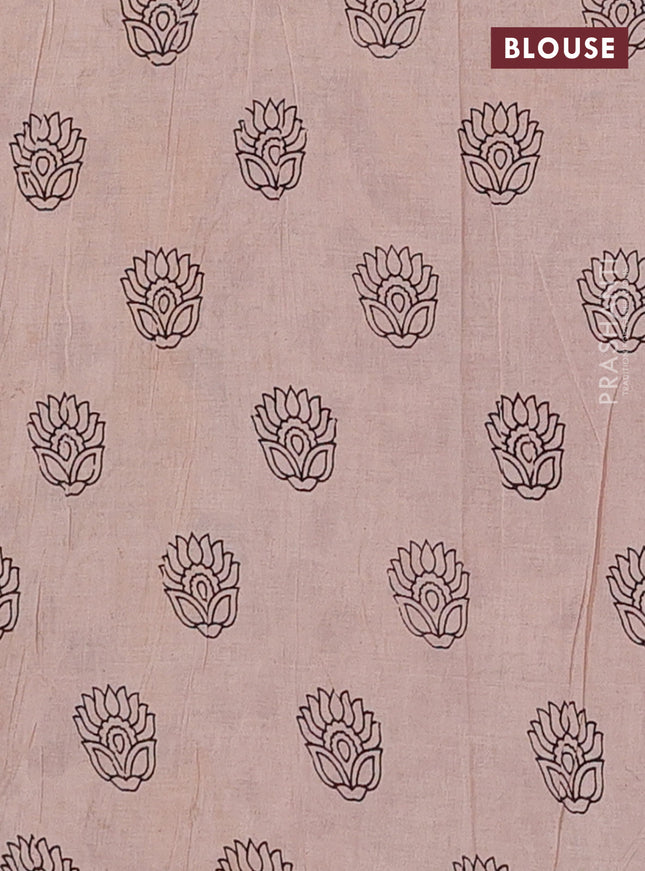 Kalamkari cotton saree maroon and yellow with allover prints and printed border