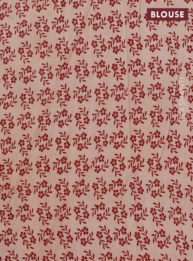 Kalamkari cotton saree yellow and maroon with allover prints and printed border