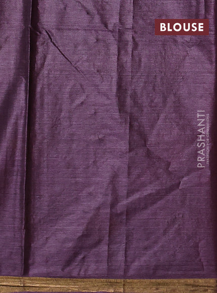 Banana silk saree pink and pastel purple with silver & zari woven buttas and zari woven border