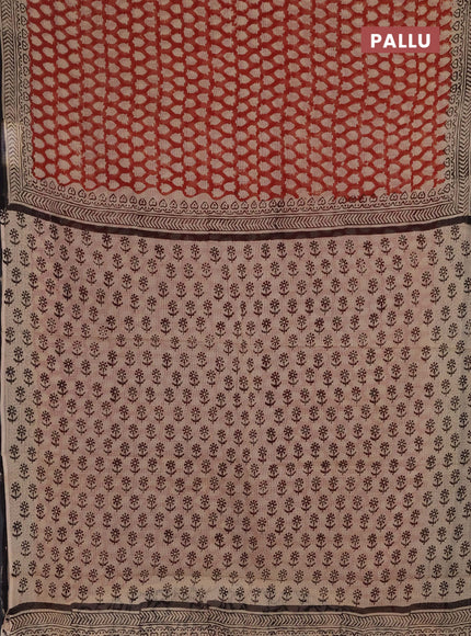 Kota doria saree maroon and black with allover prints and printed border