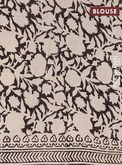 Kota doria saree maroon and black with allover prints and printed border