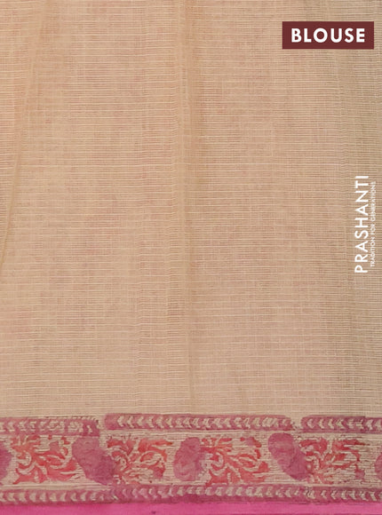 Kota doria saree red and pink with allover prints and printed border