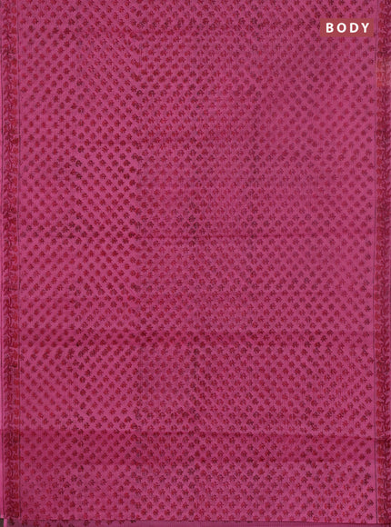 Kota doria saree pink with allover butta prints and printed border