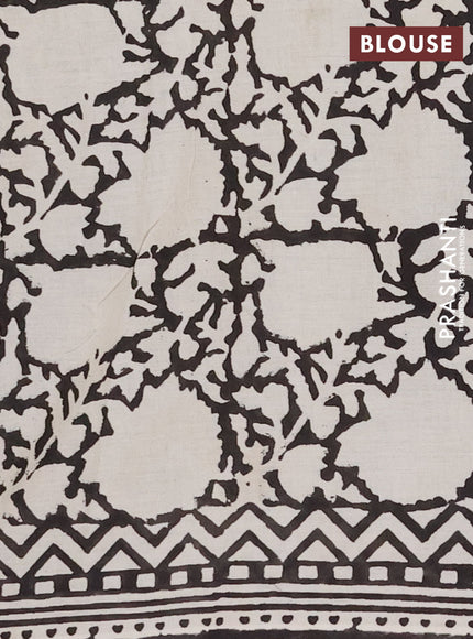 Kota doria saree green and black with allover butta prints and printed border
