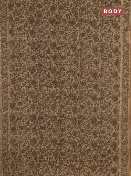 Kota doria saree sandal with allover prints and printed border