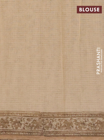 Kota doria saree sandal with allover prints and printed border