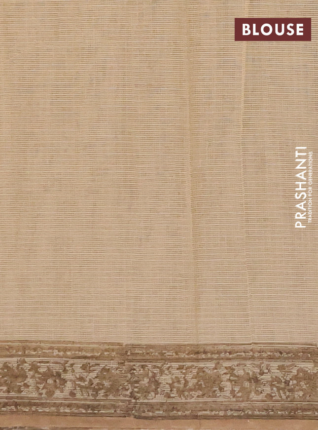Kota doria saree sandal with allover prints and printed border