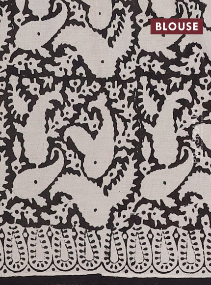 Kota doria saree beige and black with allover butta prints and printed border