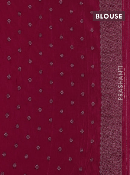 Banarasi semi georgette saree red with allover thread & zari woven buttas and zari woven border